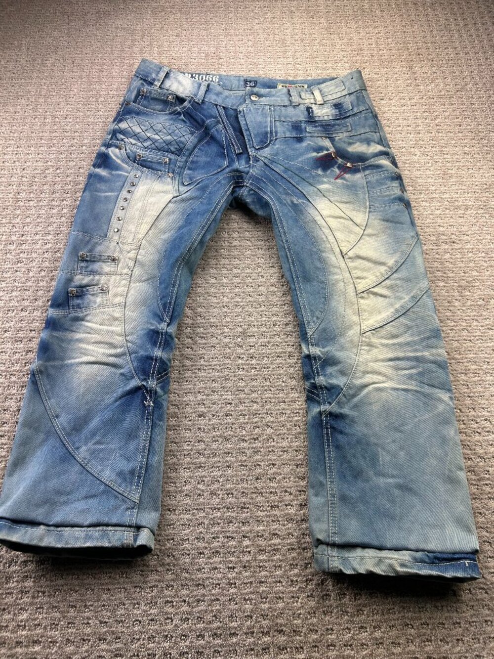 Vintage Japrag Okishana Samoki JP3066 Jeans Men Size 36 Blue Y2K Button Fly